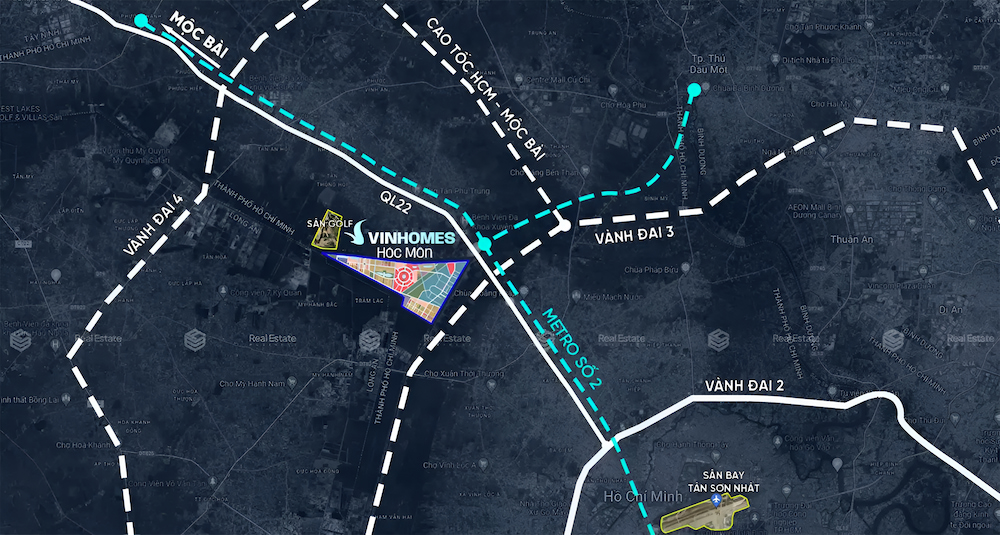 Vị trí Vinhomes Hóc Môn - Cửa ngõ chiến lược phía Tây Bắc Sài Gòn